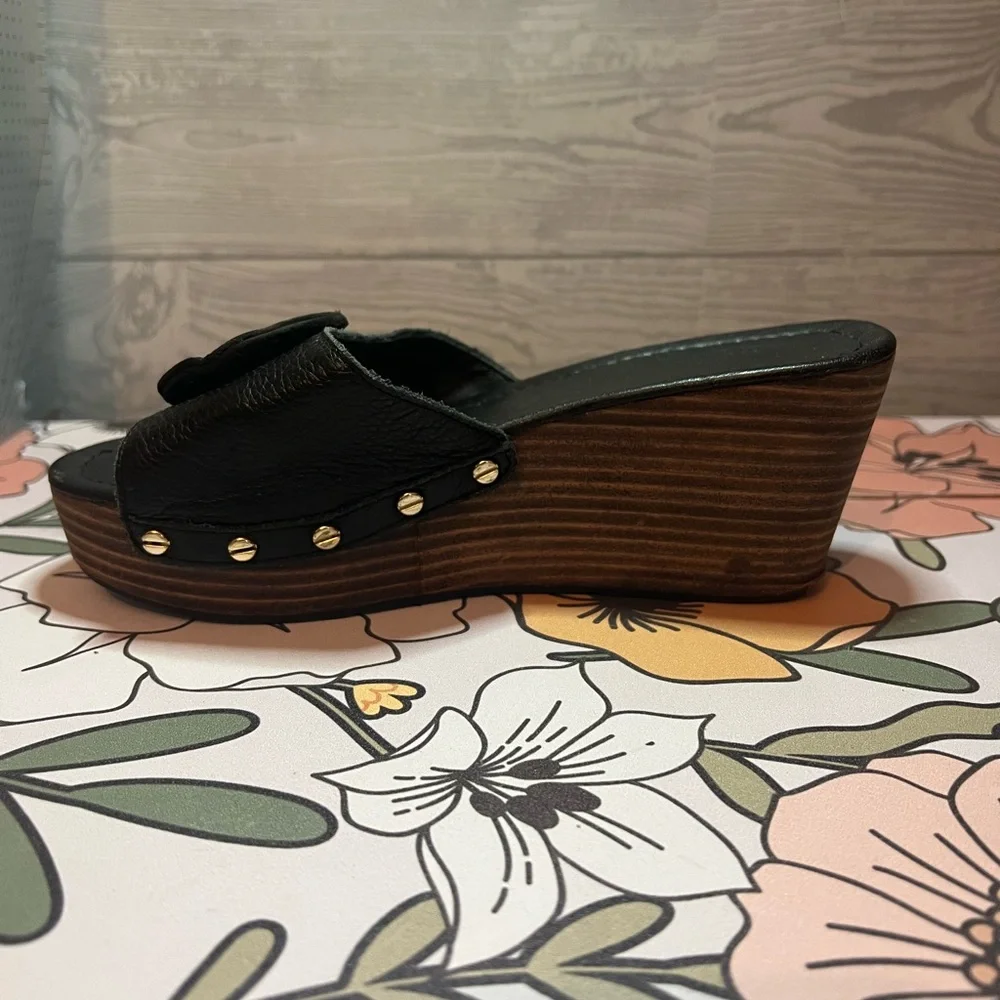 Tory Burch Black Slide Sandals - Picture 5 of 6